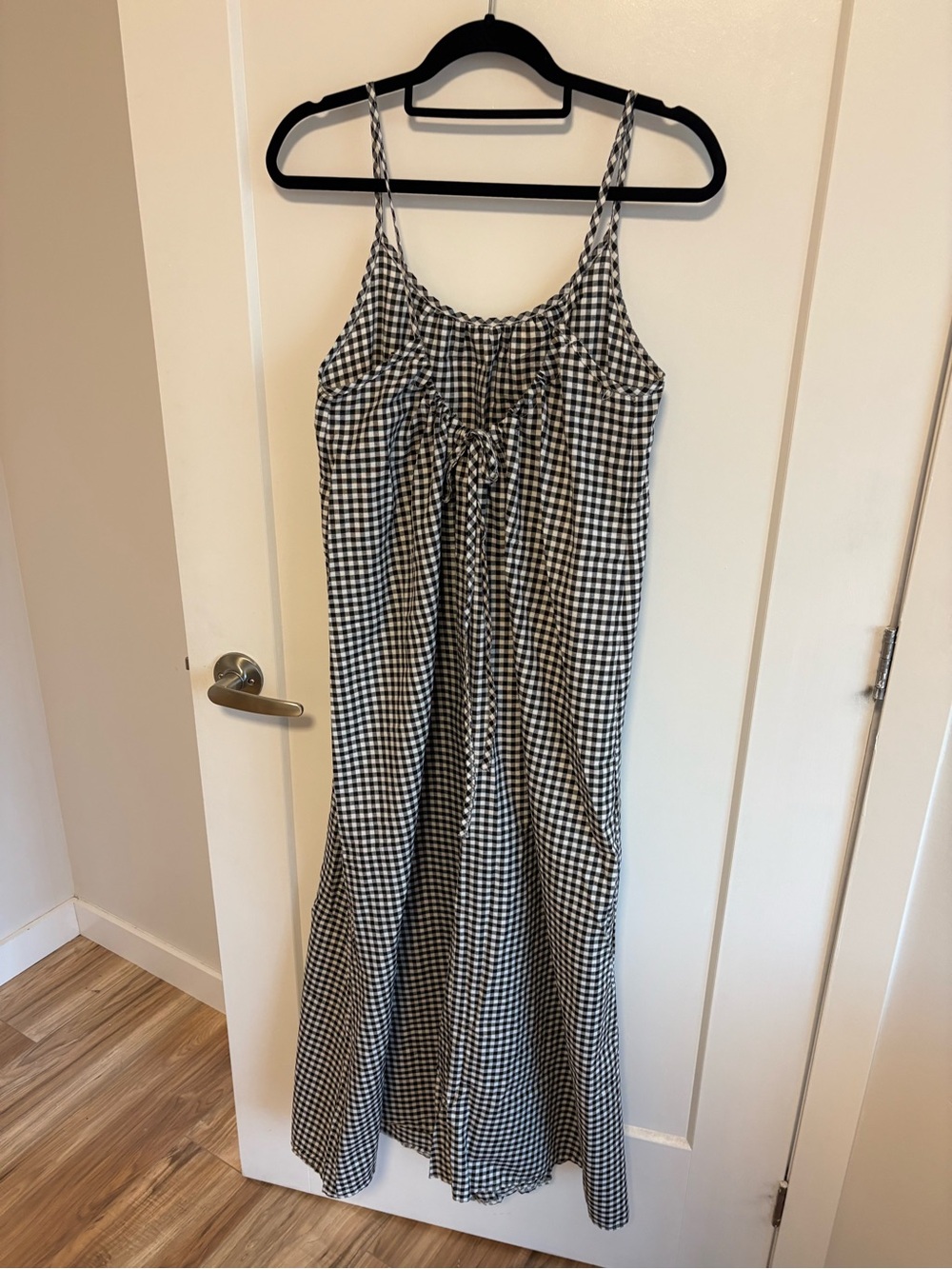gingham maxi dress